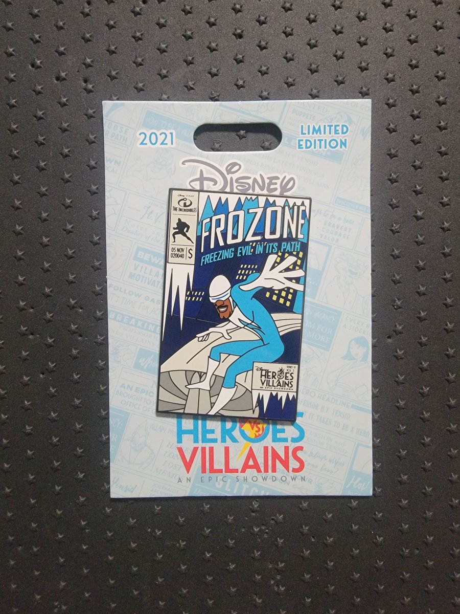 Disney WDW Heroes vs Villains Frozone Comic Book Cover Series LE 750 Pin