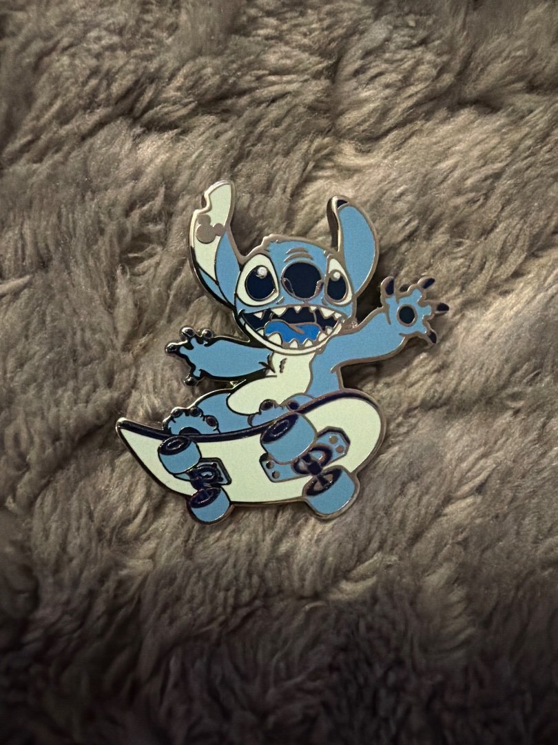 Disney Lilo & Stitch Skateboarding Enamel Pin Single Collectible Movie Franchise